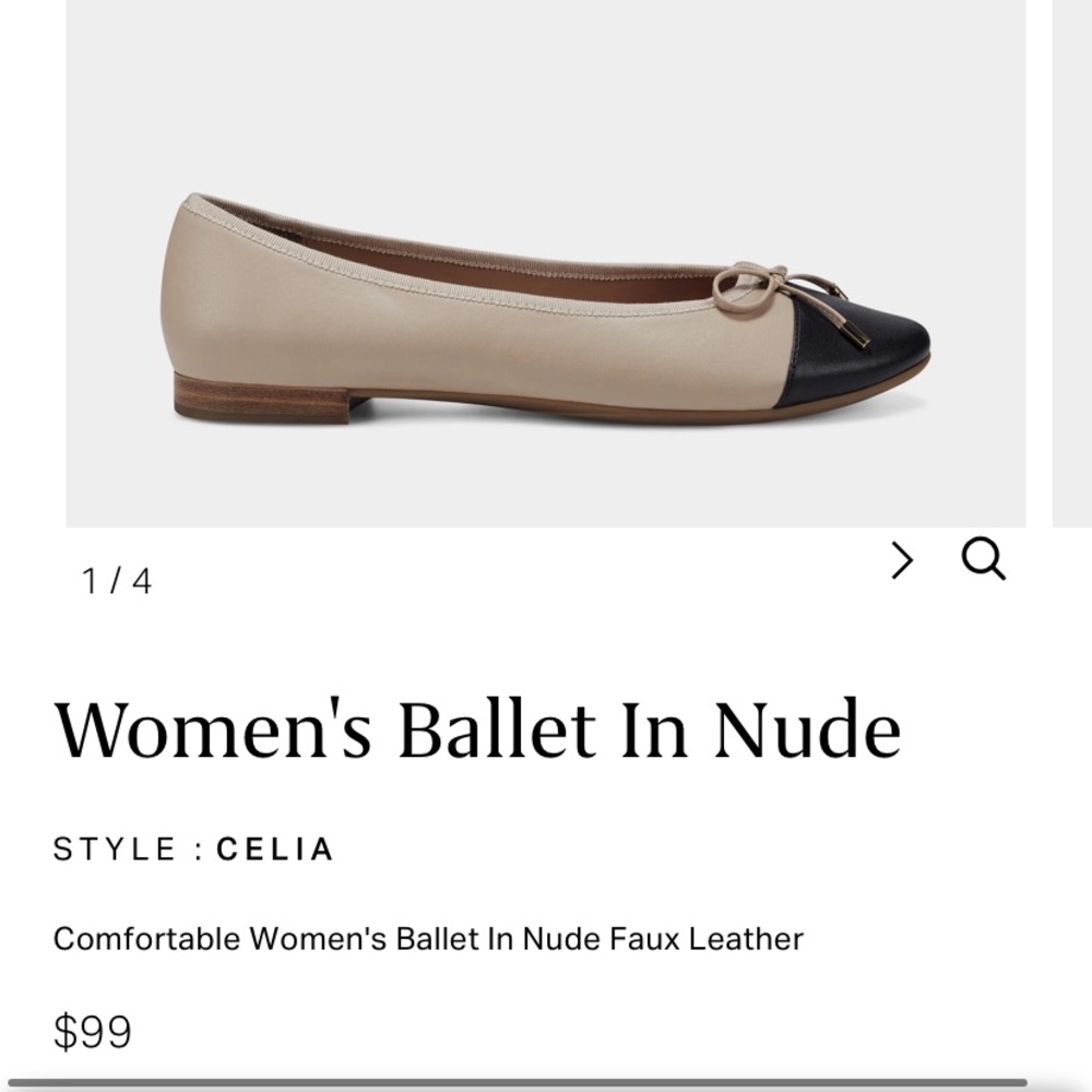 Ballet flats nude aerosoles size 5.5 chanel like